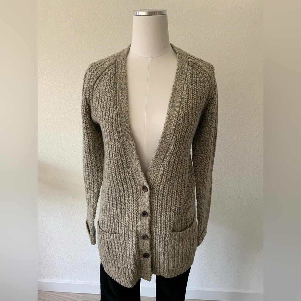Roots Cozy Knit Cardigan with Cuffs and Button Front
